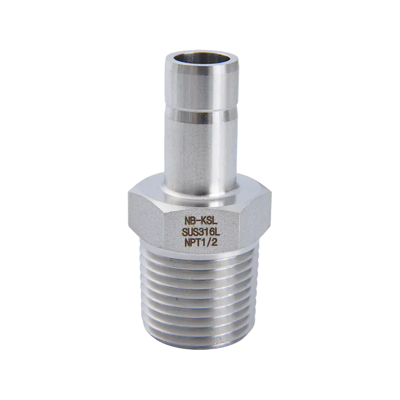 316L rozsdamentes acél cső-cső menet-adapter